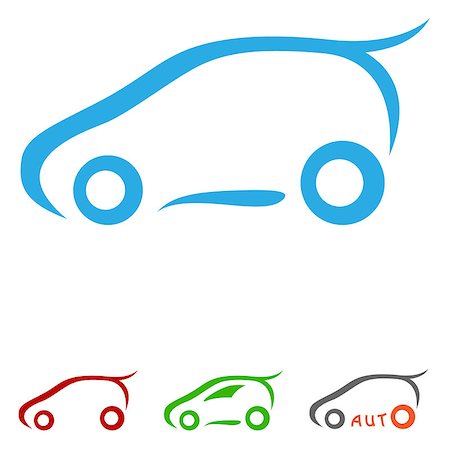 car symbol - illustration Stock Photo - Budget Royalty-Free & Subscription, Code: 400-07172211
