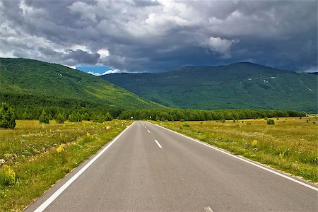 steppe - Scenic road in region of Lika landscapes, Croatia Stock Photo - Budget Royalty-Free & Subscription, Code: 400-07172807