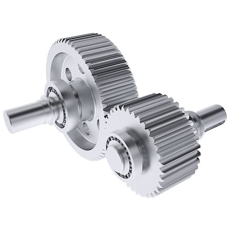 simsearch:700-03601449,k - Metal shafts, gears and bearings. 3d render isolated on white background Stock Photo - Budget Royalty-Free & Subscription, Code: 400-07208975