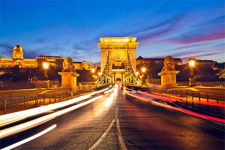 simsearch:400-05716374,k - Image of Chain Bridge in Budapest during sunset. Stock Photo - Budget Royalty-Free & Subscription, Code: 400-07209344