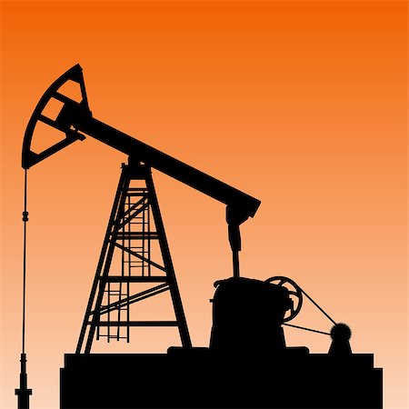 pump jack - Oil pump jack. Oil industry equipment. Vector illustration. Stock Photo - Budget Royalty-Free & Subscription, Code: 400-07214652