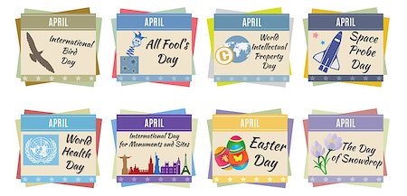 World holidays. April. For you design Foto de stock - Super Valor sin royalties y Suscripción, Código: 400-07215078