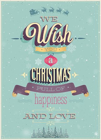 simsearch:400-07222092,k - Vintage Christmas Poster. Vector illustration. Stock Photo - Budget Royalty-Free & Subscription, Code: 400-07215468