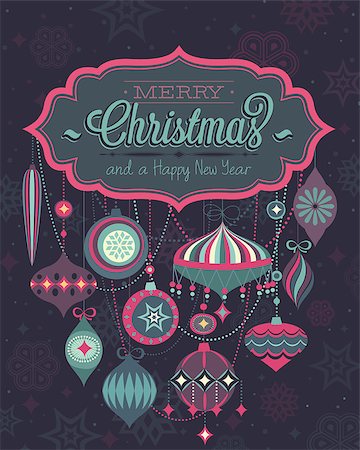 simsearch:400-07222092,k - Christmas Poster. Vector illustration. Stock Photo - Budget Royalty-Free & Subscription, Code: 400-07215469