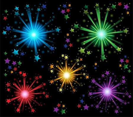 simsearch:400-05880757,k - Fireworks theme image 2 - eps10 vector illustration. Stock Photo - Budget Royalty-Free & Subscription, Code: 400-07215737