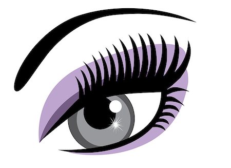 vector eye with long lashes Stock Photo - Budget Royalty-Free & Subscription, Code: 400-07216020