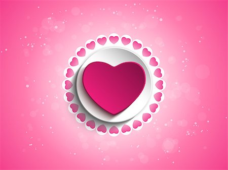 Vector - Valentine Day Love Heart Pink Background Stock Photo - Budget Royalty-Free & Subscription, Code: 400-07217176