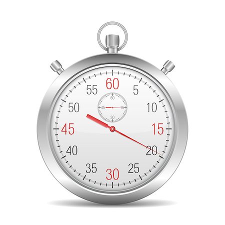 Stopwatch on white background, vector eps10 illustration Stock Photo - Budget Royalty-Free & Subscription, Code: 400-07218174