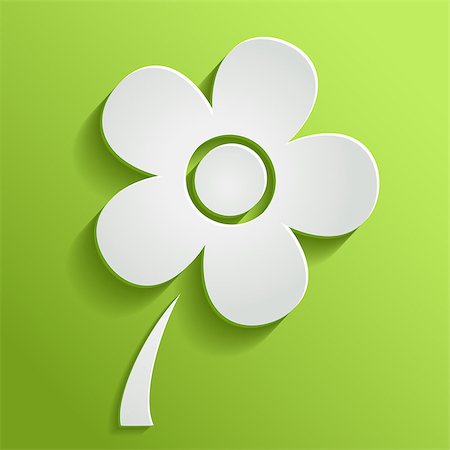 flower abstracts vector - Spring flower on green background Stock Photo - Budget Royalty-Free & Subscription, Code: 400-07218731