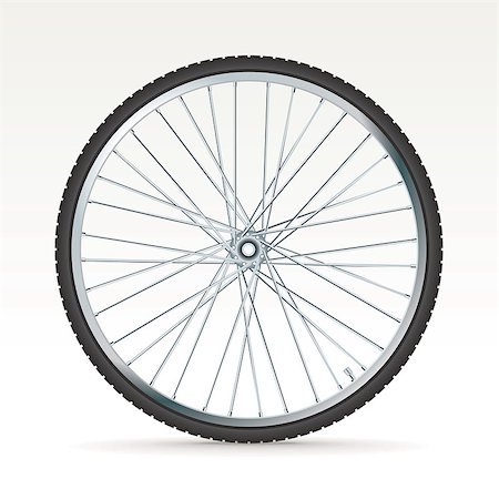 3D bike wheel - vector illustration Stock Photo - Budget Royalty-Free & Subscription, Code: 400-07219382