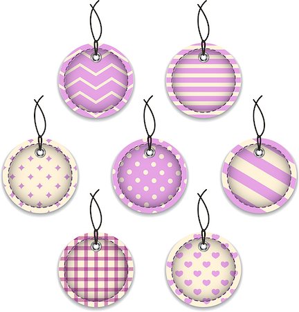 simsearch:400-07215674,k - Violet textured labels for Christmas. Hanging baubles. Vector illustration Stock Photo - Budget Royalty-Free & Subscription, Code: 400-07219602