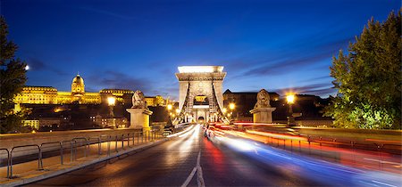 simsearch:400-05716374,k - Image of Chain Bridge and Royal Palace of Buda in Budapest during sunset. Stock Photo - Budget Royalty-Free & Subscription, Code: 400-07210568