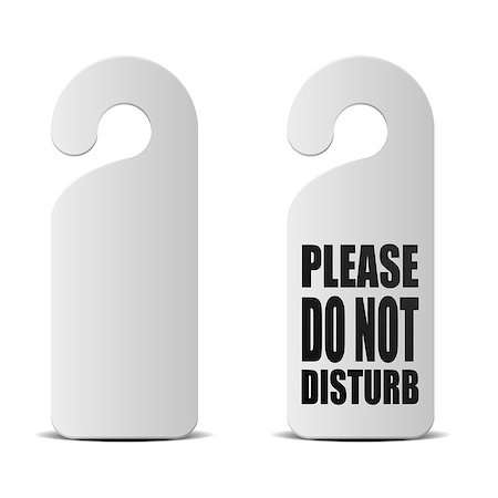 simsearch:400-04617631,k - detailed illustration of do not disturb sheets used in hotels and motels Stock Photo - Budget Royalty-Free & Subscription, Code: 400-07211921