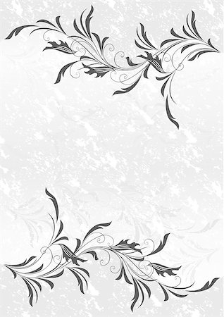 simsearch:400-04411448,k - Illustration of abstract floral branches with grunge background Stock Photo - Budget Royalty-Free & Subscription, Code: 400-07224360