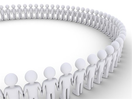 simsearch:700-00046258,k - 3d people standing next to each other form a big circle Stock Photo - Budget Royalty-Free & Subscription, Code: 400-07220900