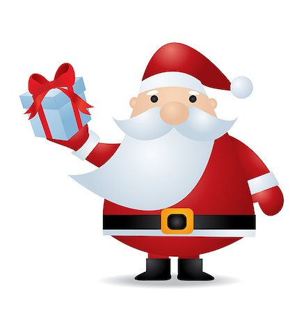 Santa Claus. Vector illustration for retro card Stock Photo - Budget Royalty-Free & Subscription, Code: 400-07221178