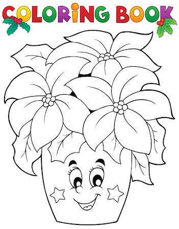 foliage drawing - Coloring book Christmas thematics 3 - eps10 vector illustration. Stock Photo - Budget Royalty-Free & Subscription, Code: 400-07221207