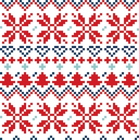 Winter seamless pattern with christmas snowflake and ornaments Stock Photo - Budget Royalty-Free & Subscription, Code: 400-07221508