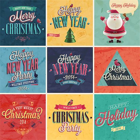 simsearch:400-07222092,k - Christmas set - emblems and other decorative elements Stock Photo - Budget Royalty-Free & Subscription, Code: 400-07222092