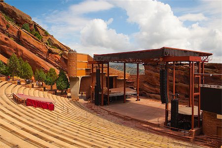 Famous Historic Red Rocks Amphitheater near Denver, Colorado Stock Photo - Budget Royalty-Free & Subscription, Code: 400-07222725
