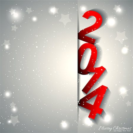 simsearch:400-07103223,k - New Year Greeting Card with White Silver Background Stock Photo - Budget Royalty-Free & Subscription, Code: 400-07222730