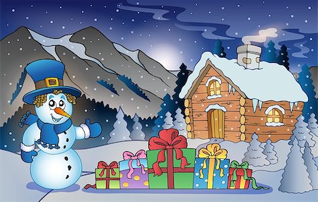 season vector - Christmas outdoor theme 7 - eps10 vector illustration. Stock Photo - Budget Royalty-Free & Subscription, Code: 400-07222759