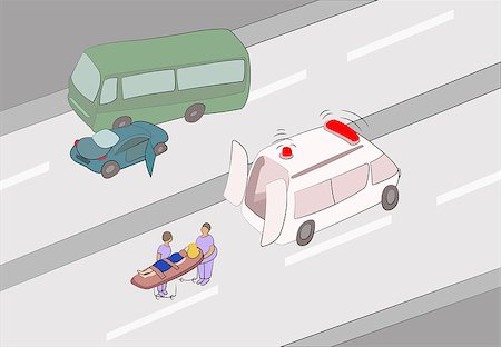 patient care - first aid at traffic accident Photographie de stock - Aubaine LD & Abonnement, Code: 400-07223782
