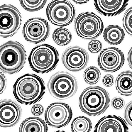 round flower designs - Black and white seamless with circles Stock Photo - Budget Royalty-Free & Subscription, Code: 400-07247569