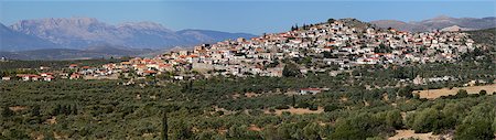 A panoramic shot of the picturesque and old village of Geraki in Lakonia area, Greece Stock Photo - Budget Royalty-Free & Subscription, Code: 400-07248065