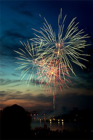 simsearch:400-06745167,k - Brightly colorful fireworks and salute of various colors in the night sky Stock Photo - Budget Royalty-Free & Subscription, Code: 400-07248883