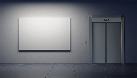 simsearch:400-04317268,k - blank picture in the elevator's hall Stock Photo - Budget Royalty-Free & Subscription, Code: 400-07257450