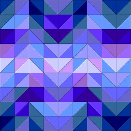 Seamless vector blue pattern, texture or background. Violet, navy blue and dark colorful geometric mosaic shapes. Hipster flat surface design triangle wallpaper with aztec chevron zigzag print Stock Photo - Budget Royalty-Free & Subscription, Code: 400-07257889