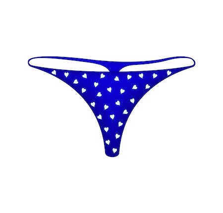 simsearch:400-03948818,k - Women panties in blue design with hearts symbols on white background Stock Photo - Budget Royalty-Free & Subscription, Code: 400-07259698