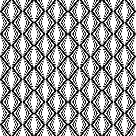 simsearch:400-07501108,k - Design seamless monochrome diamond pattern. Vector art Stock Photo - Budget Royalty-Free & Subscription, Code: 400-07259920