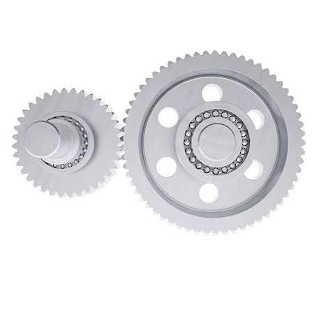 simsearch:700-03601449,k - Metal shafts, gears and bearings. 3d render isolated on white background Stock Photo - Budget Royalty-Free & Subscription, Code: 400-07250833
