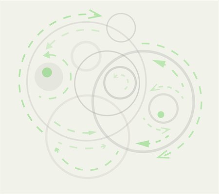 radio wave - gray circles with green arrows and balls symbolizing dynamics Stock Photo - Budget Royalty-Free & Subscription, Code: 400-07251195