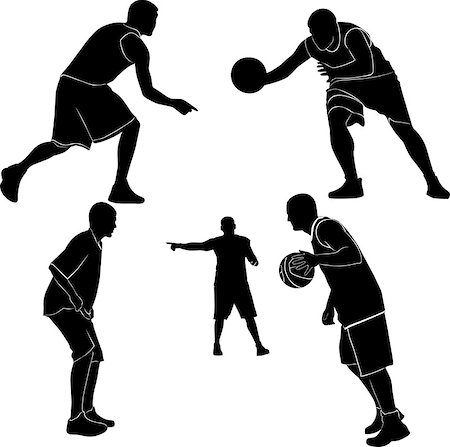 Athletes men are playing basketball Stock Photo - Budget Royalty-Free & Subscription, Code: 400-07252854