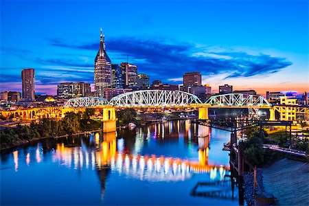 Nashville, Tennessee downtown skyline at Shelby Street Bridge. Stock Photo - Budget Royalty-Free & Subscription, Code: 400-07253968