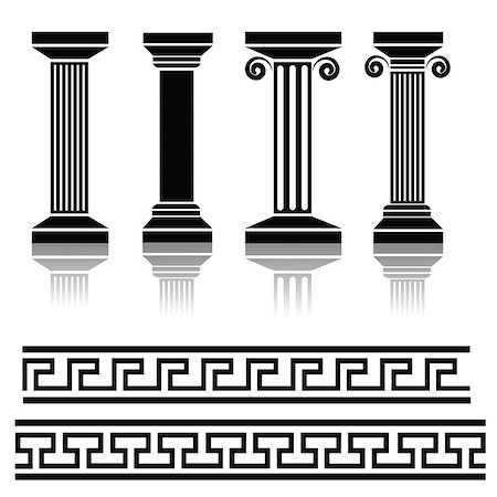 designs for decoration of pillars - illustration with  ancient columns for your design Stock Photo - Budget Royalty-Free & Subscription, Code: 400-07264668