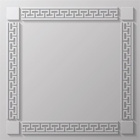 romans patterns - colorful illustration with gray frame  for your design Stock Photo - Budget Royalty-Free & Subscription, Code: 400-07265158