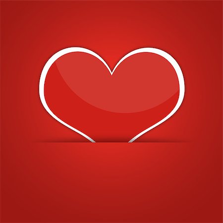 simsearch:400-05897213,k - Red heart. Abstract background. The concept of Valentine's Day Stock Photo - Budget Royalty-Free & Subscription, Code: 400-07265342