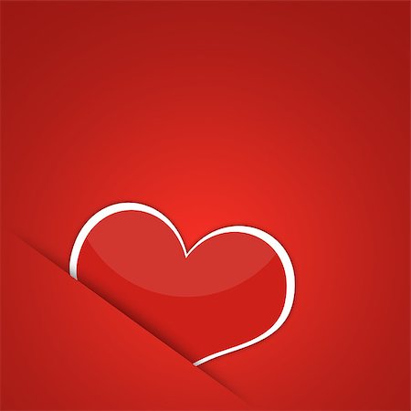 simsearch:400-05897213,k - Red heart. Abstract background. The concept of Valentine's Day Stock Photo - Budget Royalty-Free & Subscription, Code: 400-07265377