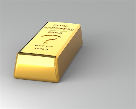 simsearch:400-04227935,k - Gold bar on the Gray Background. Labeled with Pure Happines? Photographie de stock - Aubaine LD & Abonnement, Code: 400-07260447