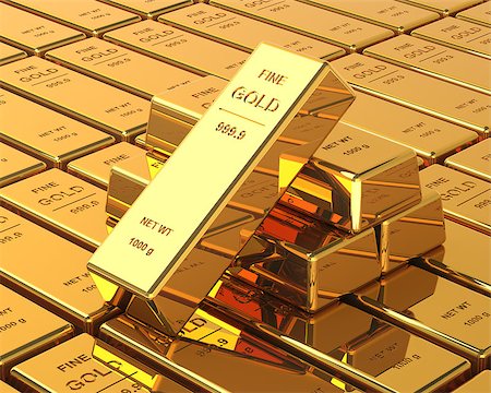 simsearch:400-04227935,k - Big Set of Gold bars. Close up Image Photographie de stock - Aubaine LD & Abonnement, Code: 400-07260456