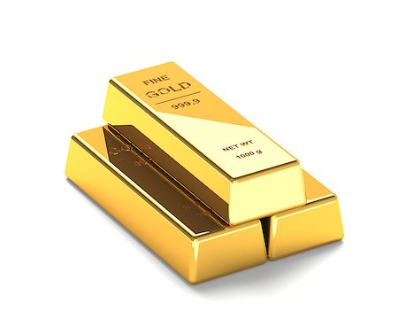 simsearch:400-04227935,k - Set of Gold bars Isolated on the White Background Photographie de stock - Aubaine LD & Abonnement, Code: 400-07260450