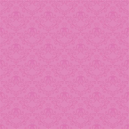 simsearch:400-05888512,k - Damask seamless floral pattern. Flowers on a pink background. Vector illustration. Stock Photo - Budget Royalty-Free & Subscription, Code: 400-07260510
