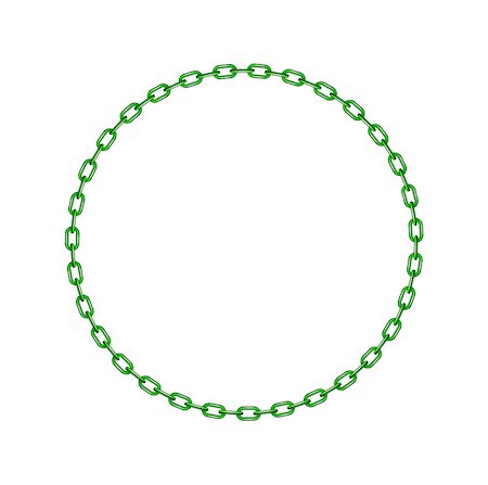 simsearch:400-07578126,k - Green chain in shape of circle on white background Stock Photo - Budget Royalty-Free & Subscription, Code: 400-07261063