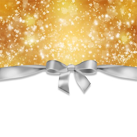 simsearch:400-05006261,k - New Year's background. Ribbon and snowflakes on abstract gold background Stock Photo - Budget Royalty-Free & Subscription, Code: 400-07262340