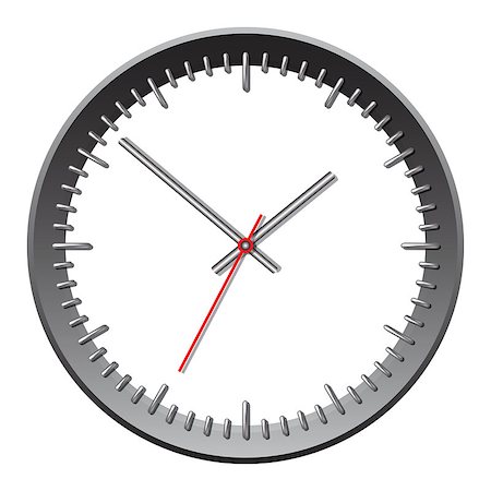 simsearch:400-07977470,k - Wall mechanical clock. Vector illustration Stock Photo - Budget Royalty-Free & Subscription, Code: 400-07272631