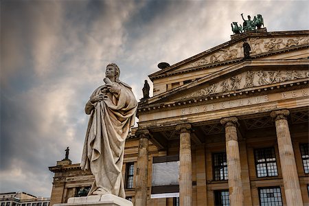 simsearch:400-07309915,k - Friedrich Schiller Sculpture and Concert Hall on Gendarmenmarkt Square in Berlin, Germany Stock Photo - Budget Royalty-Free & Subscription, Code: 400-07294867